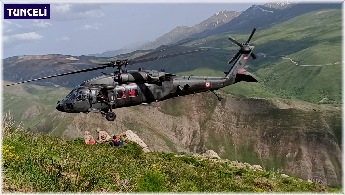 Dağda ayağı kırılan vatandaş helikopter ile kurtarıldı