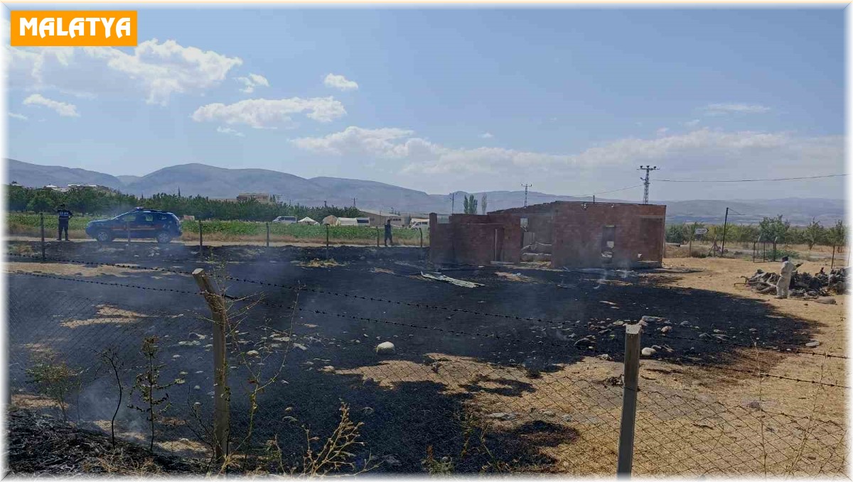 Darende'de arazi yangını