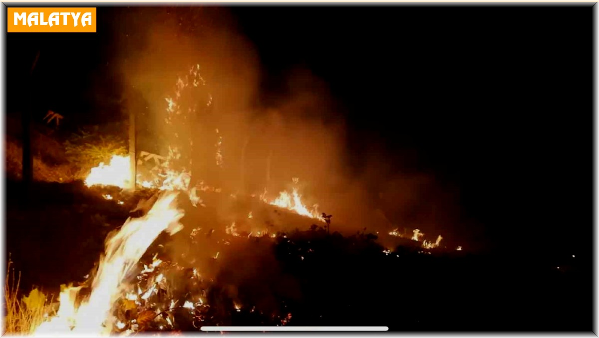 Darende'de iki ayrı noktada yangın paniği