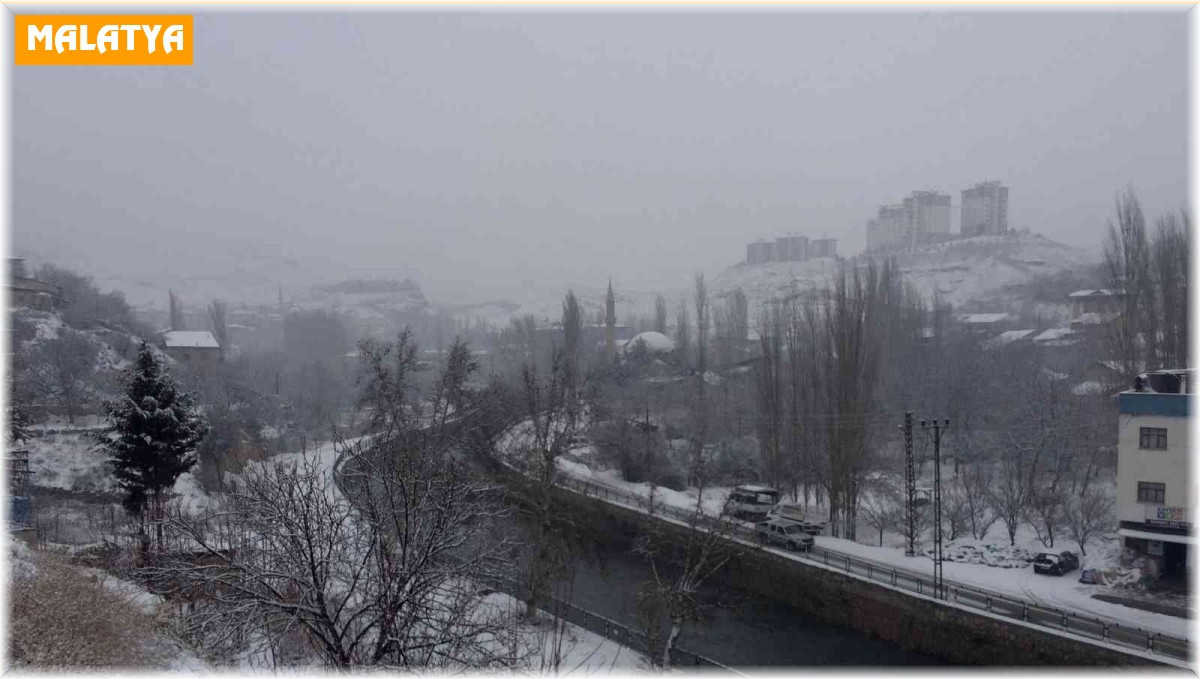 Darende'de kar yağışı etkili oldu