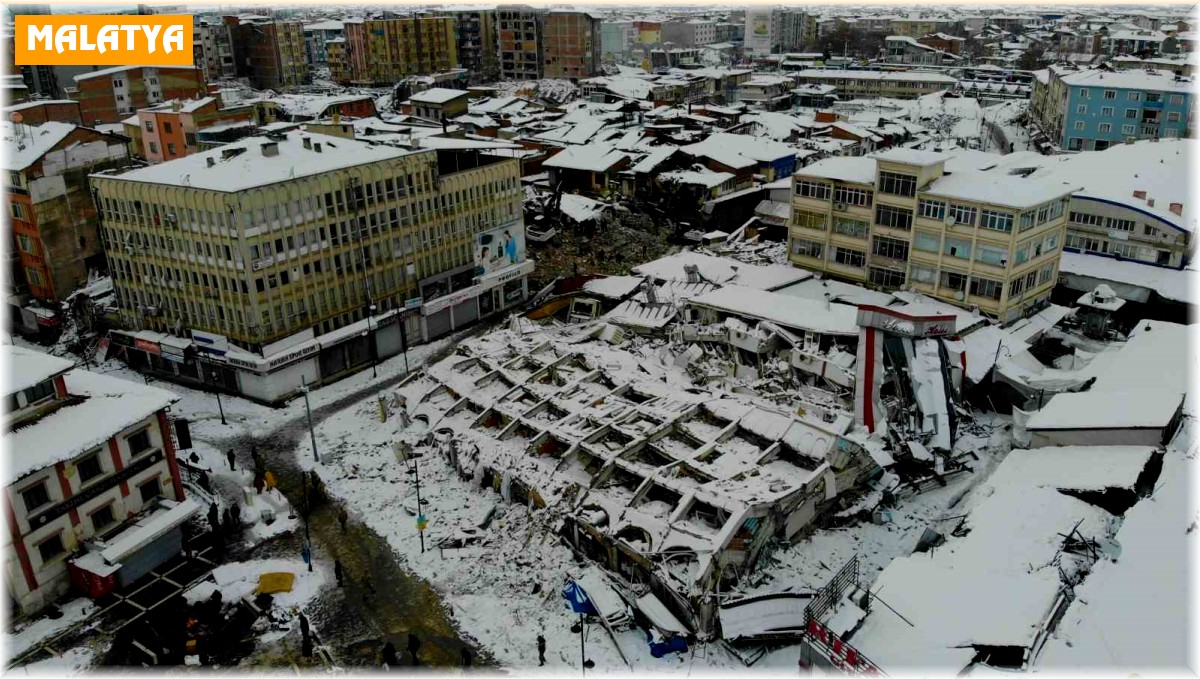 Deprem bölgesi Malatya havadan görüntülendi