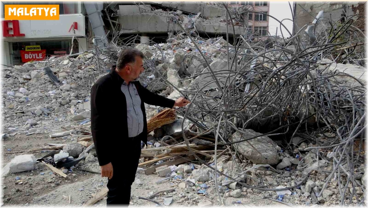 Depremde hasar alan bina güçlükle yıkılabildi