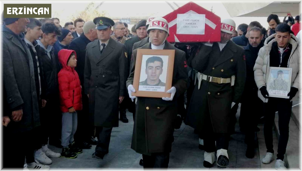 Depremde şehit olan sözleşmeli er son yolculuğuna uğurlandı