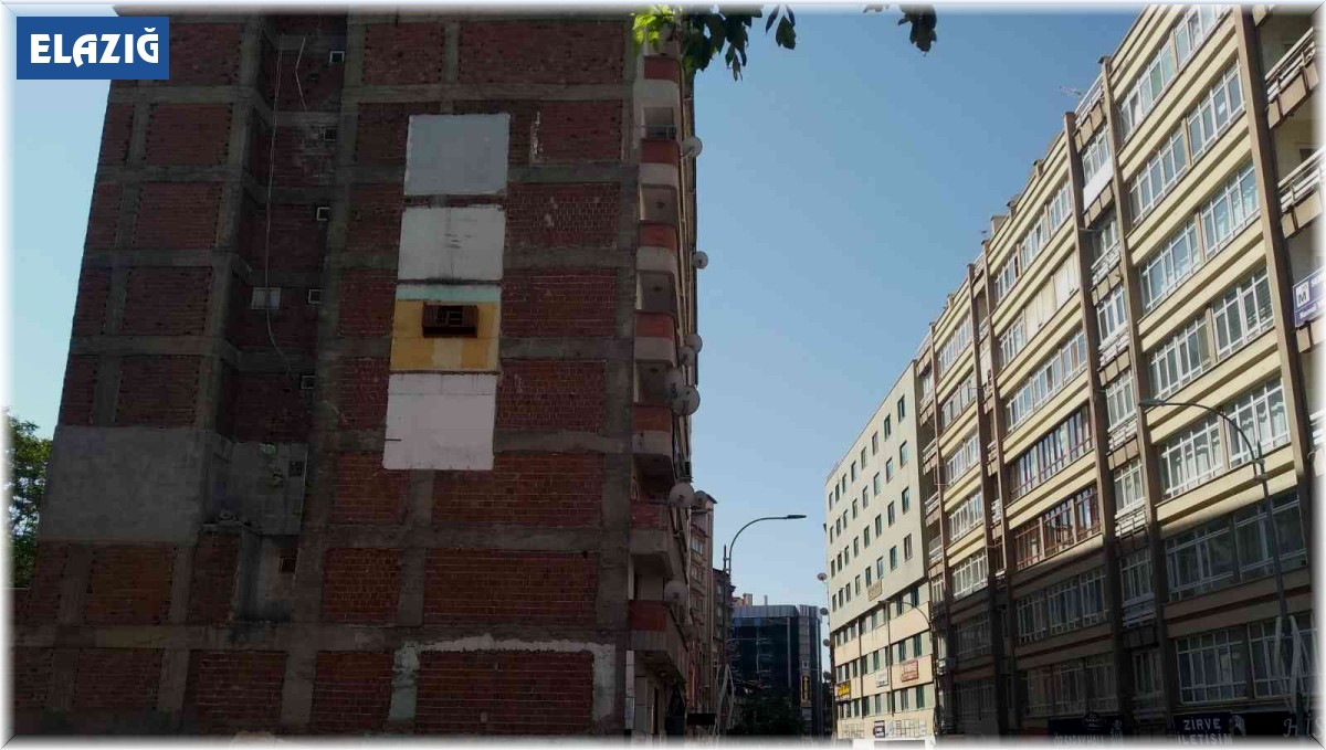 Depremde yıkılan binanın yanındaki apartmanda asılı kalan dolap kuşlara yuva oldu