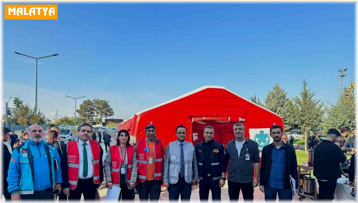 Depremle yıkılan Malatya'da deprem tatbikatı gerçeği aratmadı