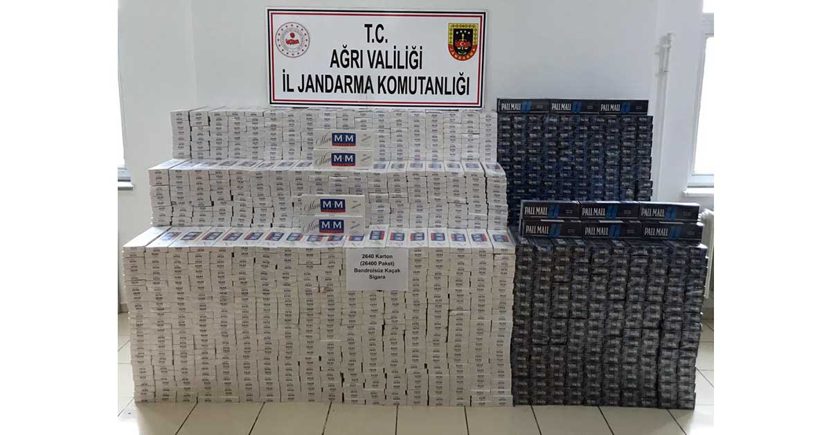 Dere yatağında 26 bin 400 paket gümrük kaçağı sigara ele geçirildi