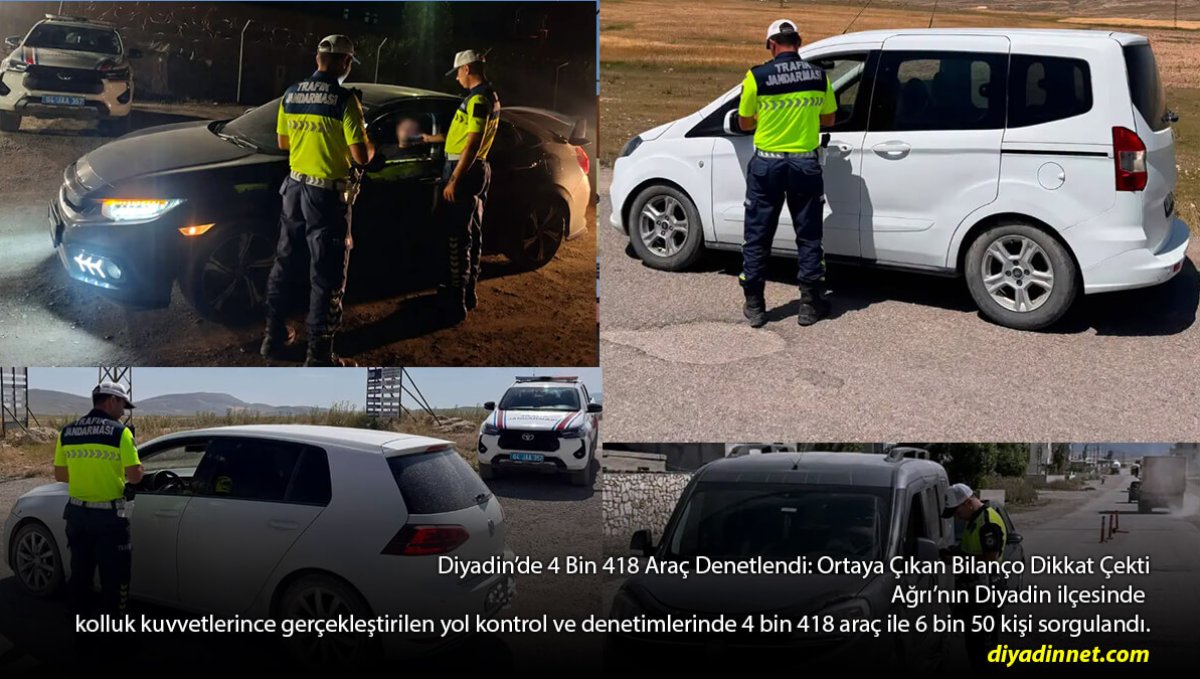 Diyadin'de 4 Bin 418 Araç Denetlendi: 260 Bin 750 TL Ceza Kesildi!