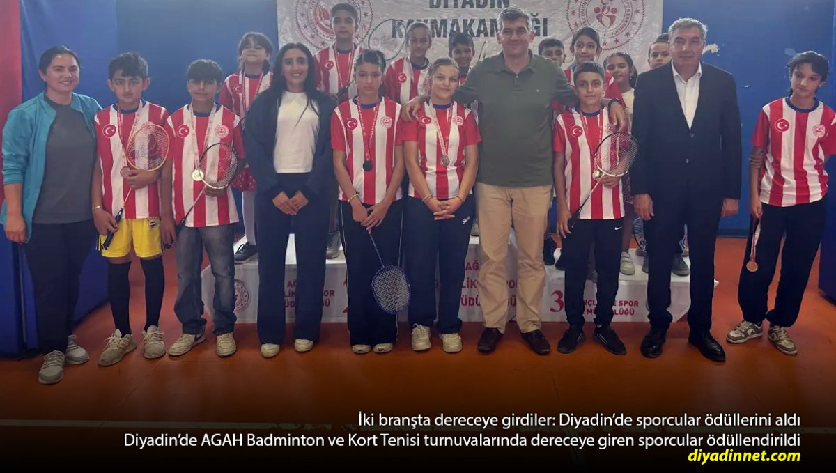 Diyadin'de AGAH Heyecanı: Badminton ve Teniste Dereceye Giren Sporcular Ödüllendirildi