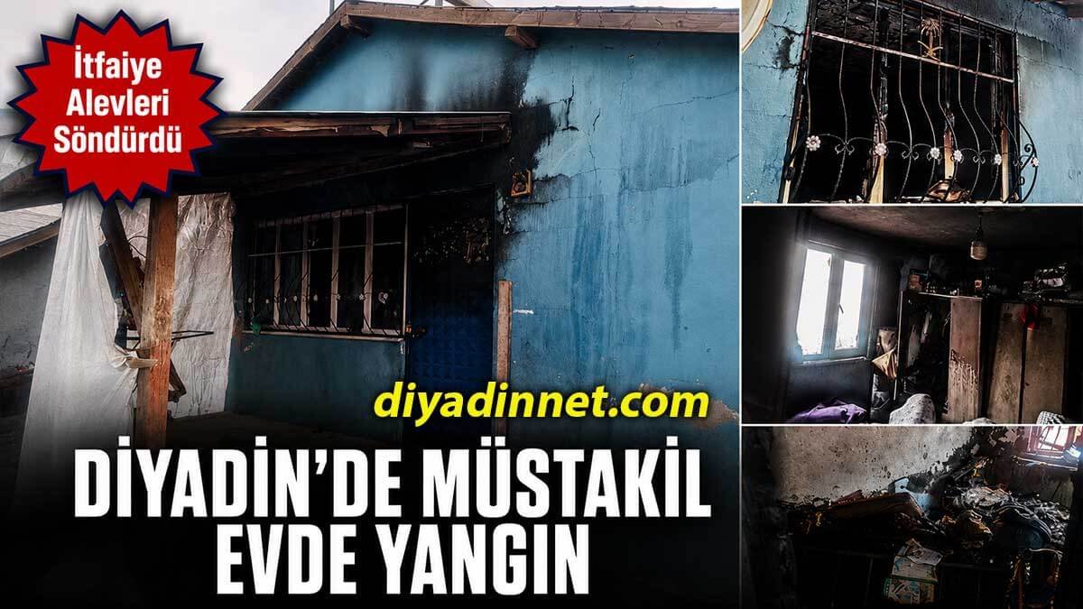 Diyadin'de Ev Yangını Paniği!
