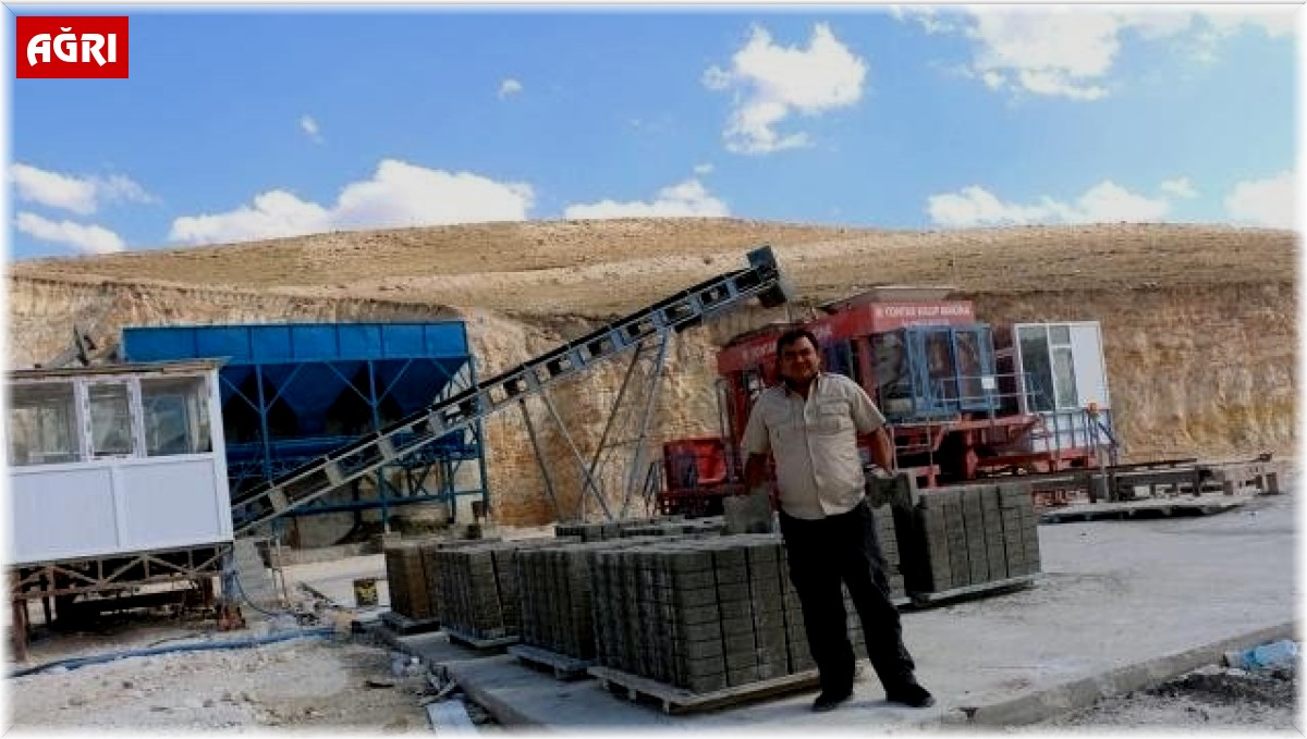 Diyadin'de kilitli parke taşı üretime başladı