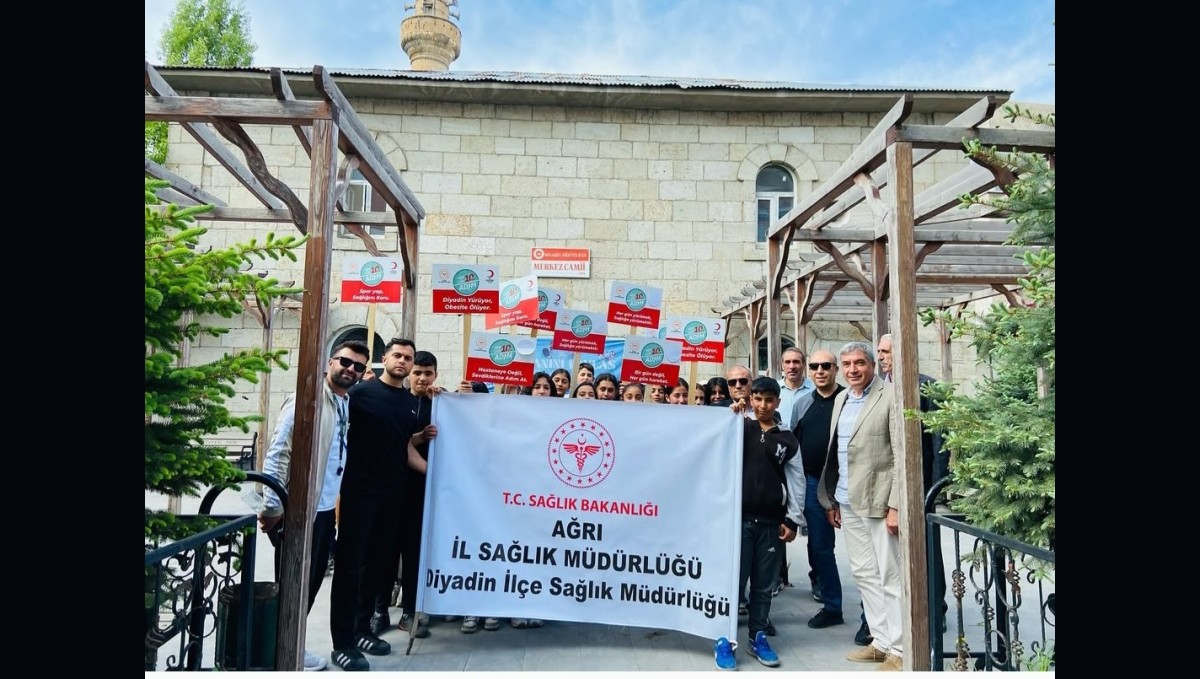 Diyadin'de "sağlık için hareket et" yürüyüşü düzenlendi
