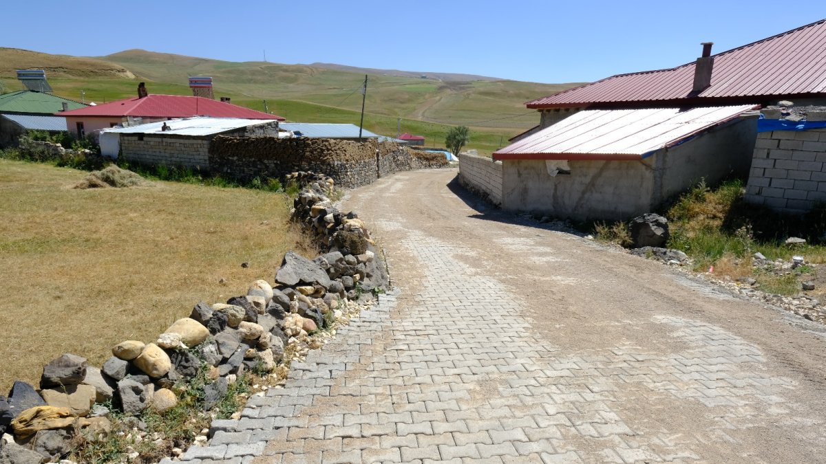 Diyadin Taşkesen Köyü’nde 5 Bin Metrekarelik Kilit Parke Çalışması Tamamlandı