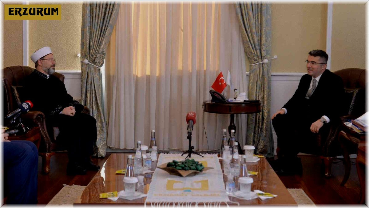 Diyanet İşleri Başkanı Prof. Dr. Ali Erbaş Vali Memiş ve Başkan Sekmen'e ziyaret etti