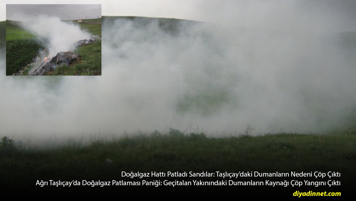 Doğalgaz Hattı Patladı Sandılar: Taşlıçay'daki Dumanların Nedeni Çöp Çıktı