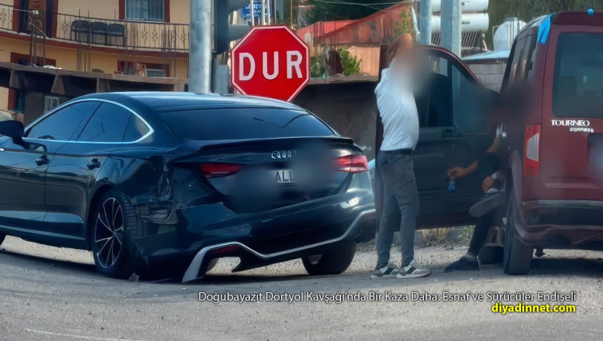 Doğubayazıt Dörtyol Kavşağı'nda Yine Kaza: İki Araç Çarpıştı