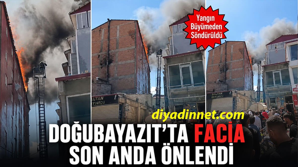 Doğubayazıt'ta Korku Dolu Anlar: Fırın Bacasından Çıkan Alevler Çatıyı Tutuşturdu