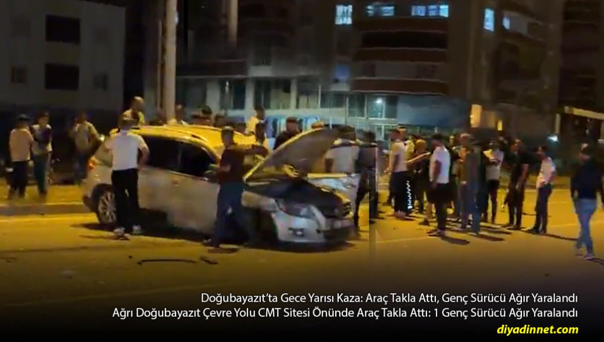 Doğubayazıt'ta Korkutan Kaza: Takla Atan Araçta Genç Sürücü Ağır Yaralandı