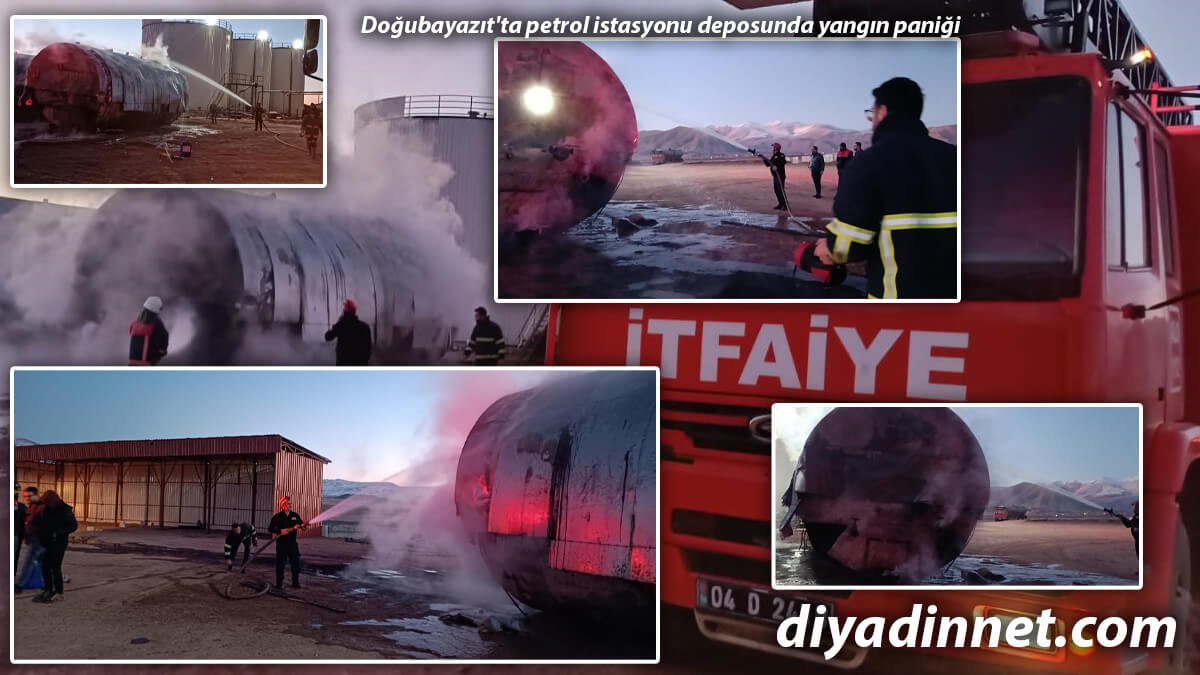 Doğubayazıt'ta Petrol İstasyonunda Korkutan Yangın: 1 Depoda Büyük Panik