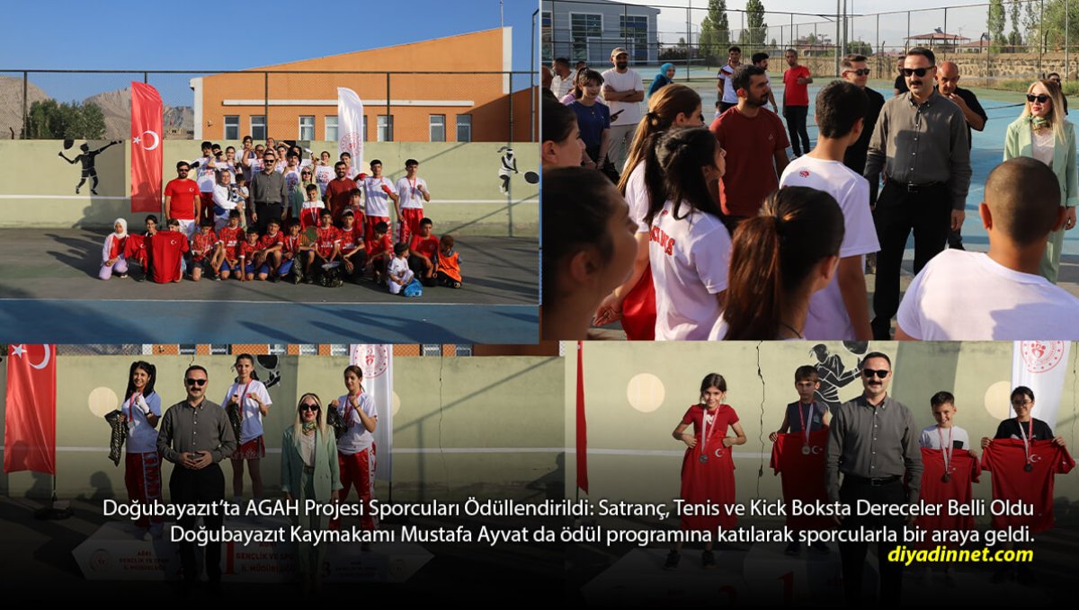 Doğubayazıt'ta Satranç, Tenis ve Kick Boksta Dereceye Giren Sporcular Ödüllendirildi