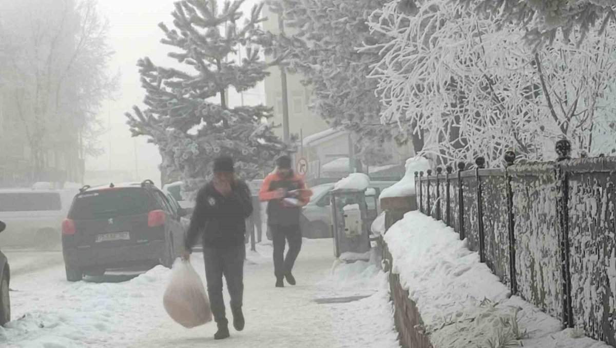 Dondurucu soğukların etkili olduğu Ardahan'da hayat durma noktasına geldi