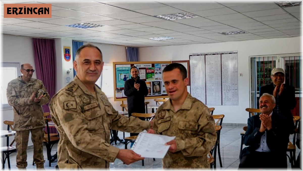 Down sendromlu Yalçın'ın askerlik hayali gerçek oldu