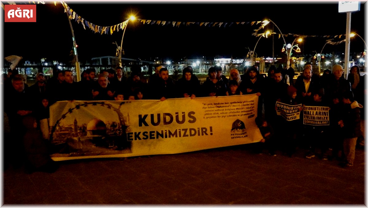 "Dünya Kudüs Günü" münasebeti ile Ağrı'da basın açıklaması gerçekleştirildi