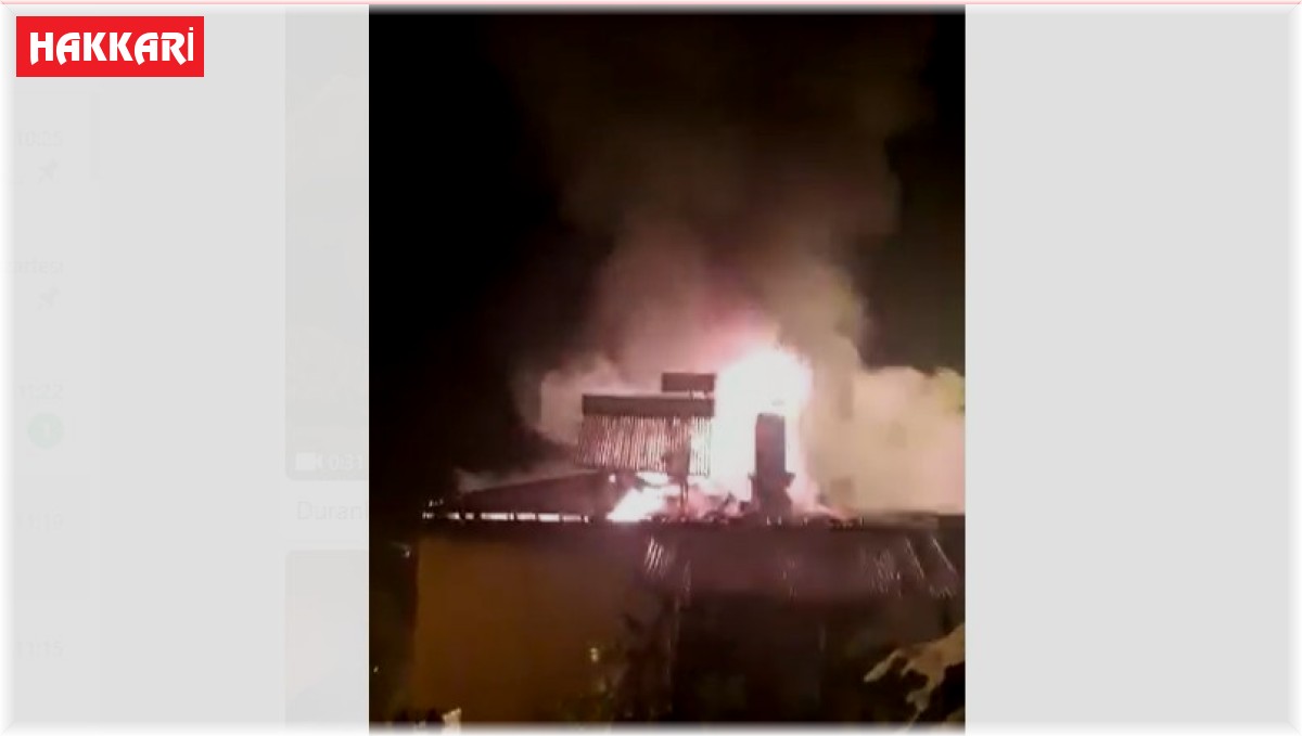 Durankaya beldesinde korkutan yangın