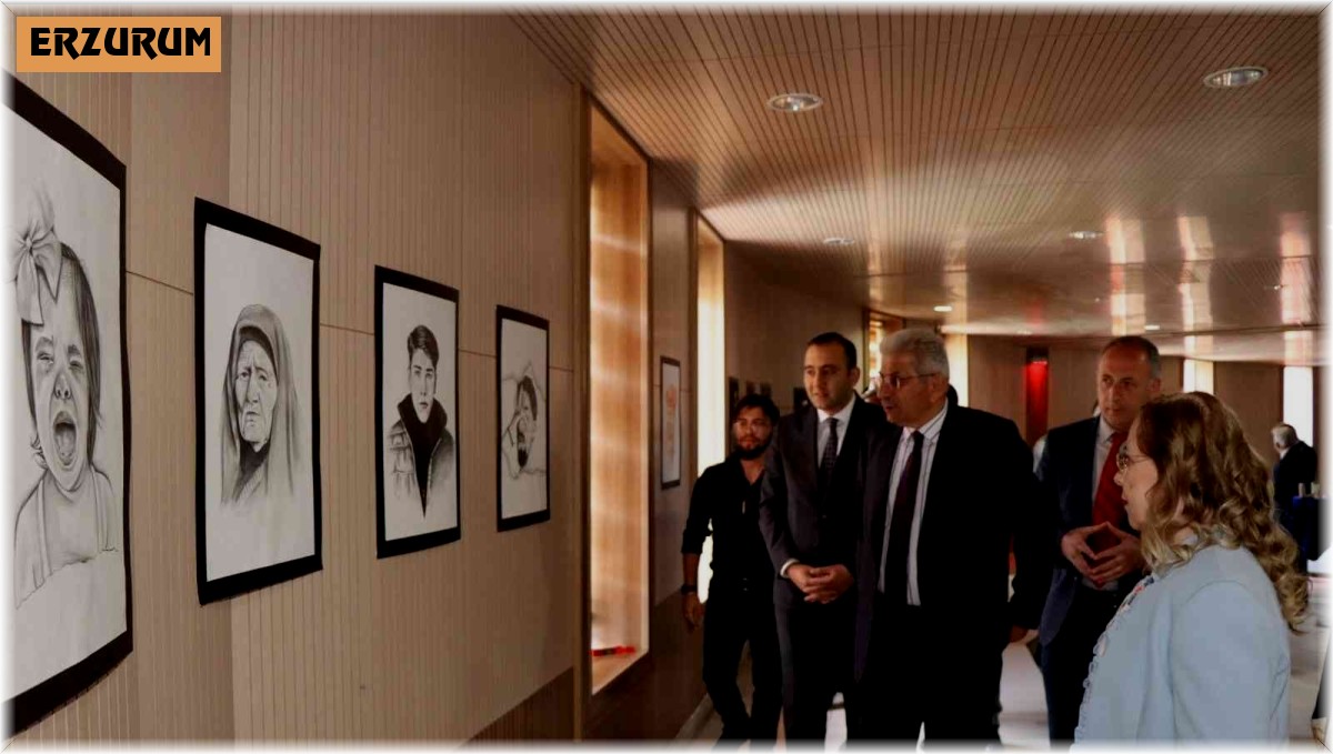 Duyguların kara kalem resim sergisi açıldı