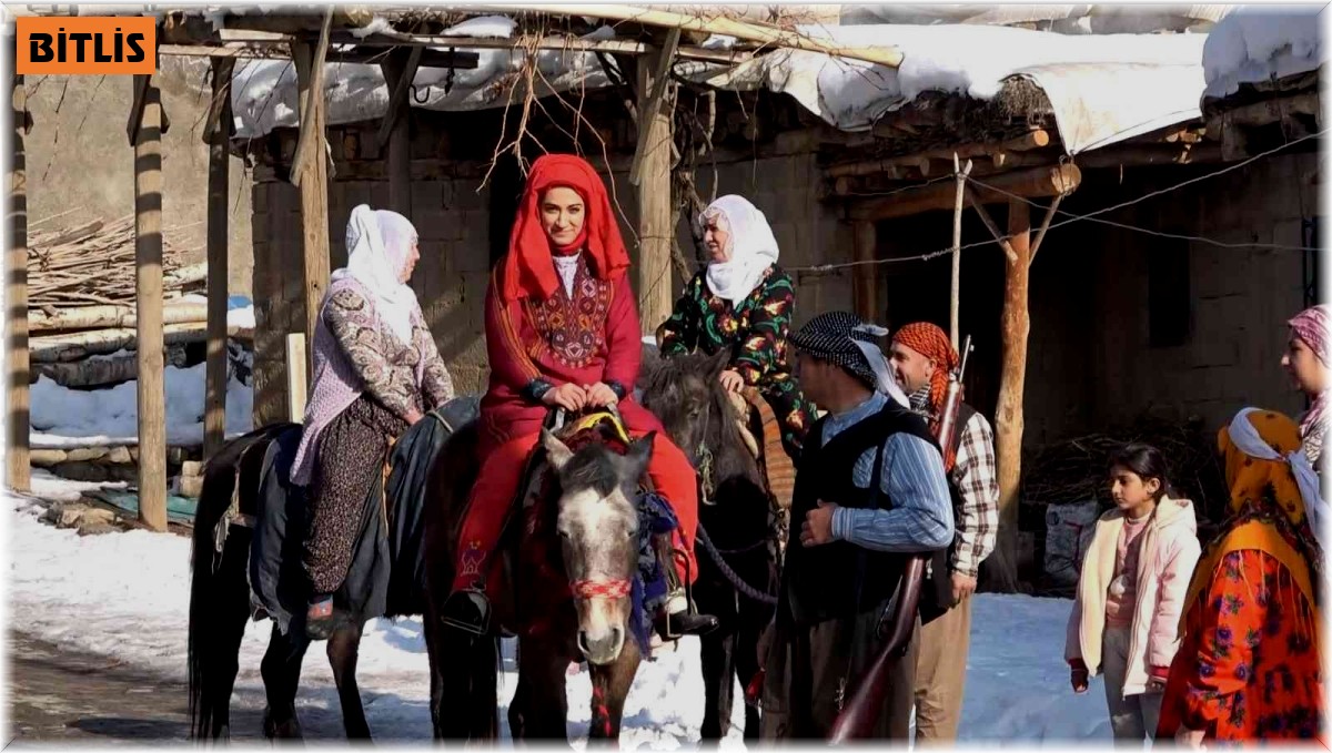 Düz köyü film setine döndü