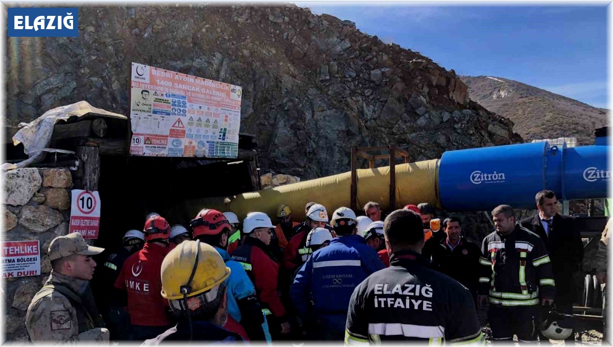 (Düzeltme) Elazığ'da maden ocağında göçük: 3 işçi kurtarıldı, 1 işçi göçük altında
