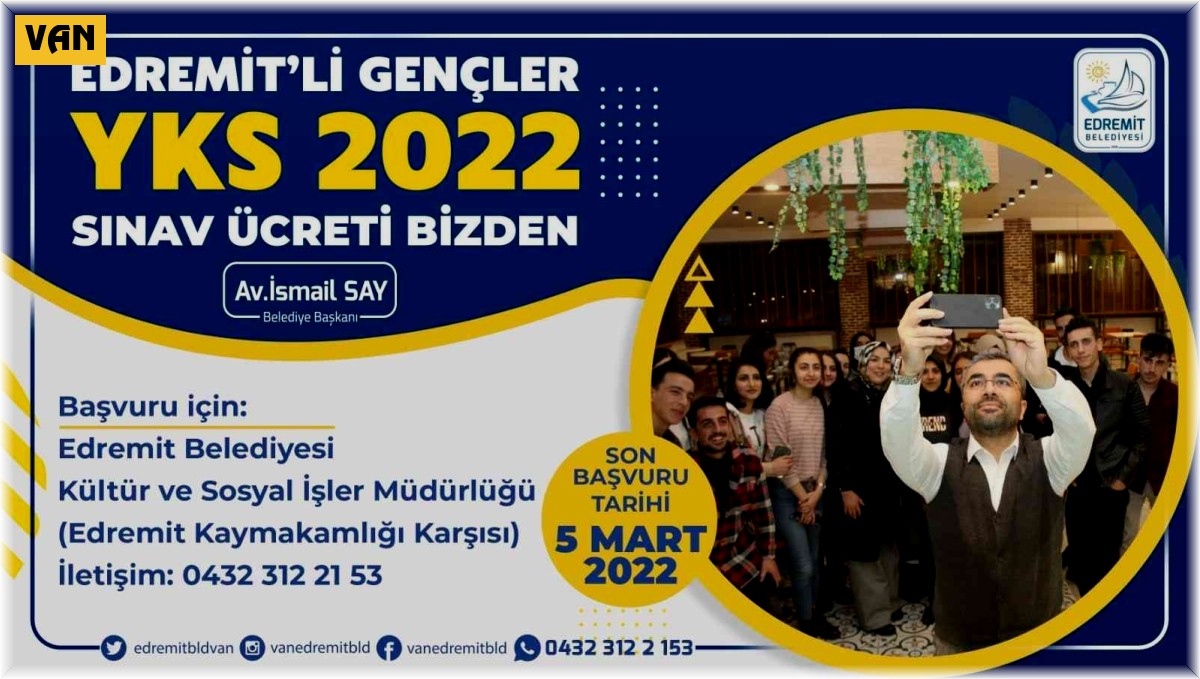 Edremit Belediyesinden YKS sınavına girecek öğrencilere destek