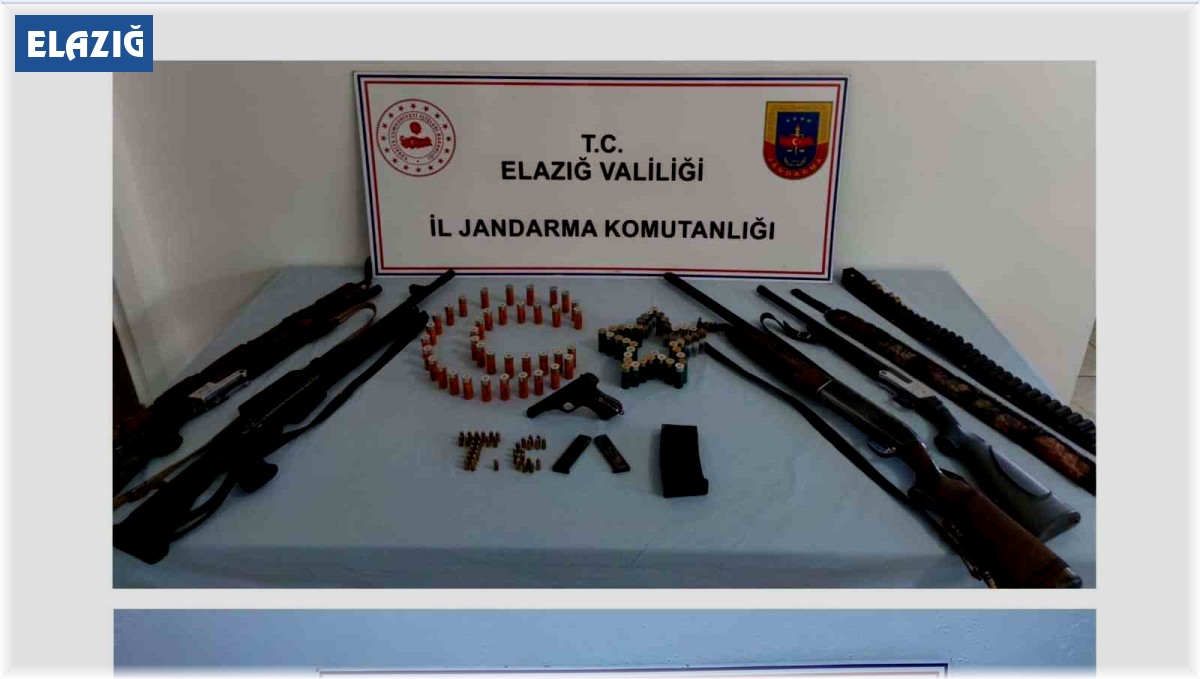 Elazığ 7 adet ruhsatsız silah ele geçirildi