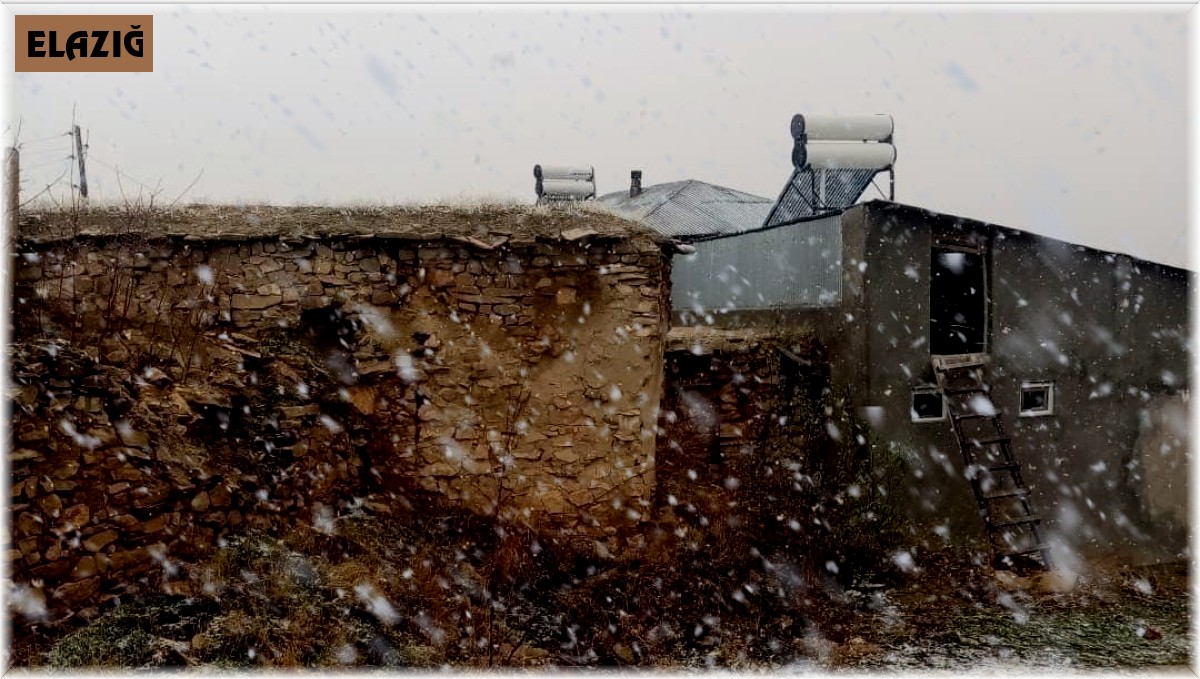 Elazığ'a mevsimin ilk karı yağdı