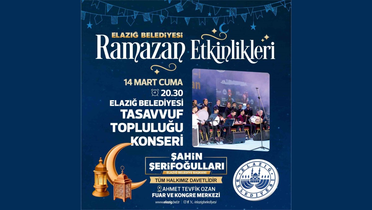 Elazığ Belediyesi tasavvuf topluluğu konseri düzenlenecek