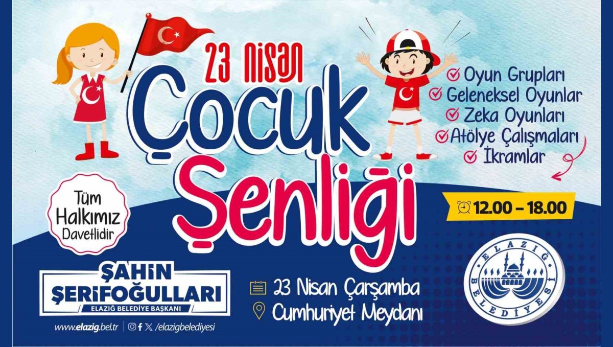 Elazığ Belediyesinden 23 Nisan çocuk şenliği