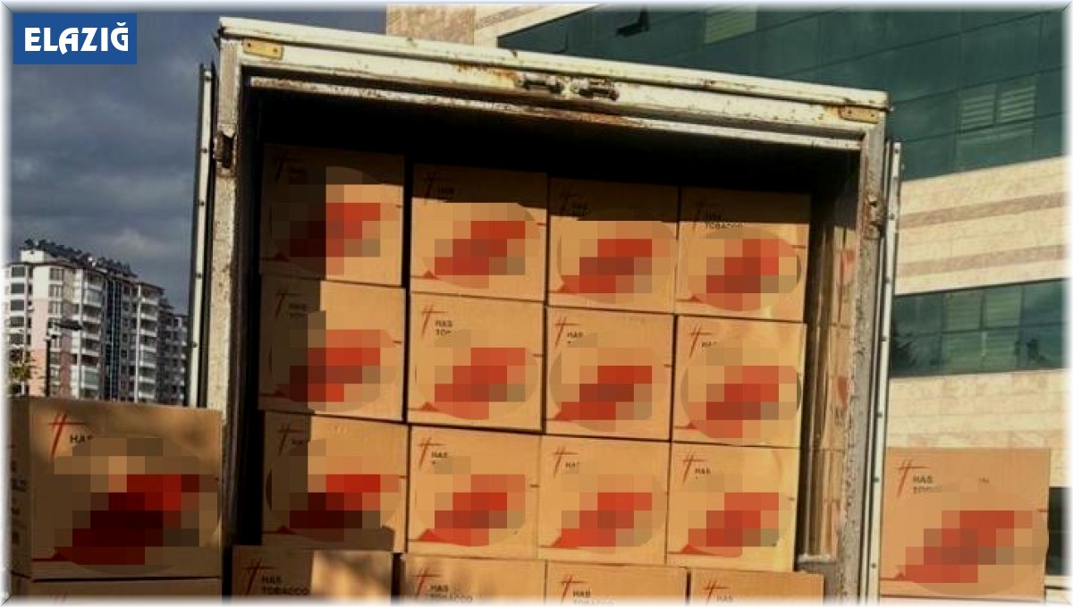 Elazığ'da 1 milyon 505 bin adet paketlenmiş makaron ele geçirildi