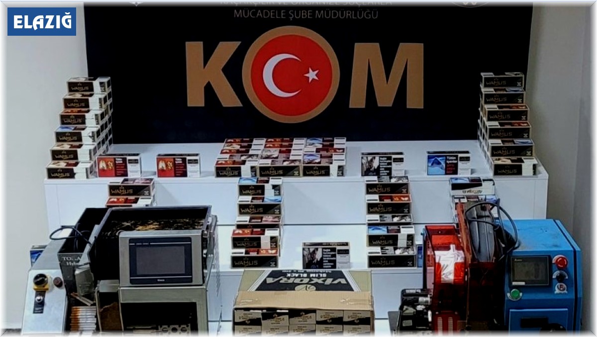 Elazığ'da 110 bin dal bandrolsüz makaron ele geçirildi: 2 gözaltı