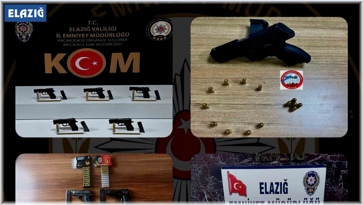 Elazığ'da 12 adet ruhsatsız silah ele geçirildi: 6 tutuklama