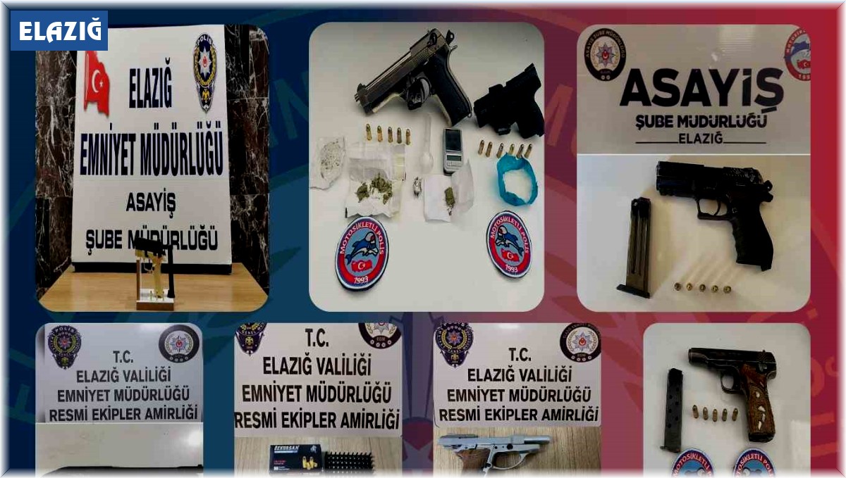 Elazığ'da 15 adet ruhsatsız silah ele geçirildi