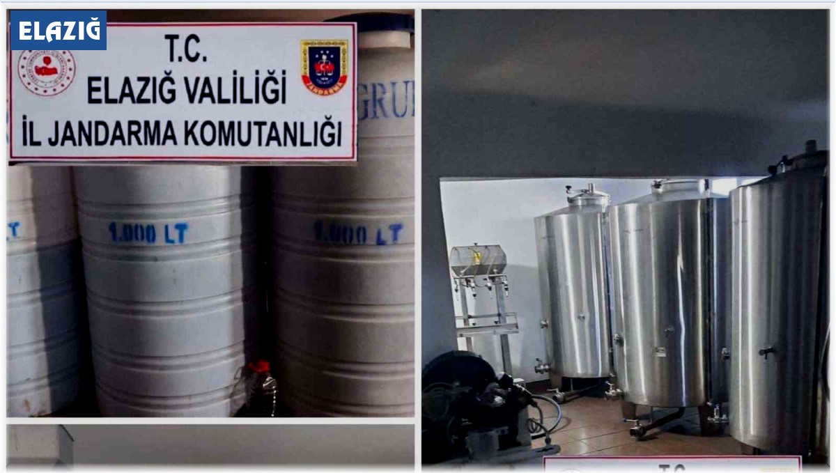 Elazığ'da 15 ton kaçak alkol ele geçirildi