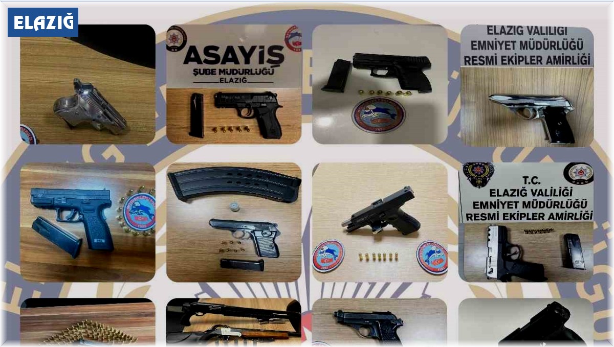 Elazığ'da 18 adet ruhsatsız silah ele geçirildi