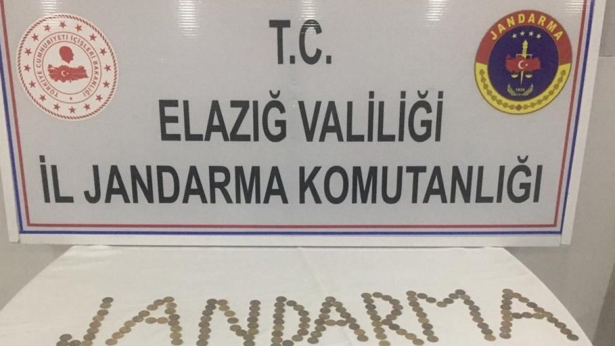 Elazığ'da 186 adet sikke ele geçirildi