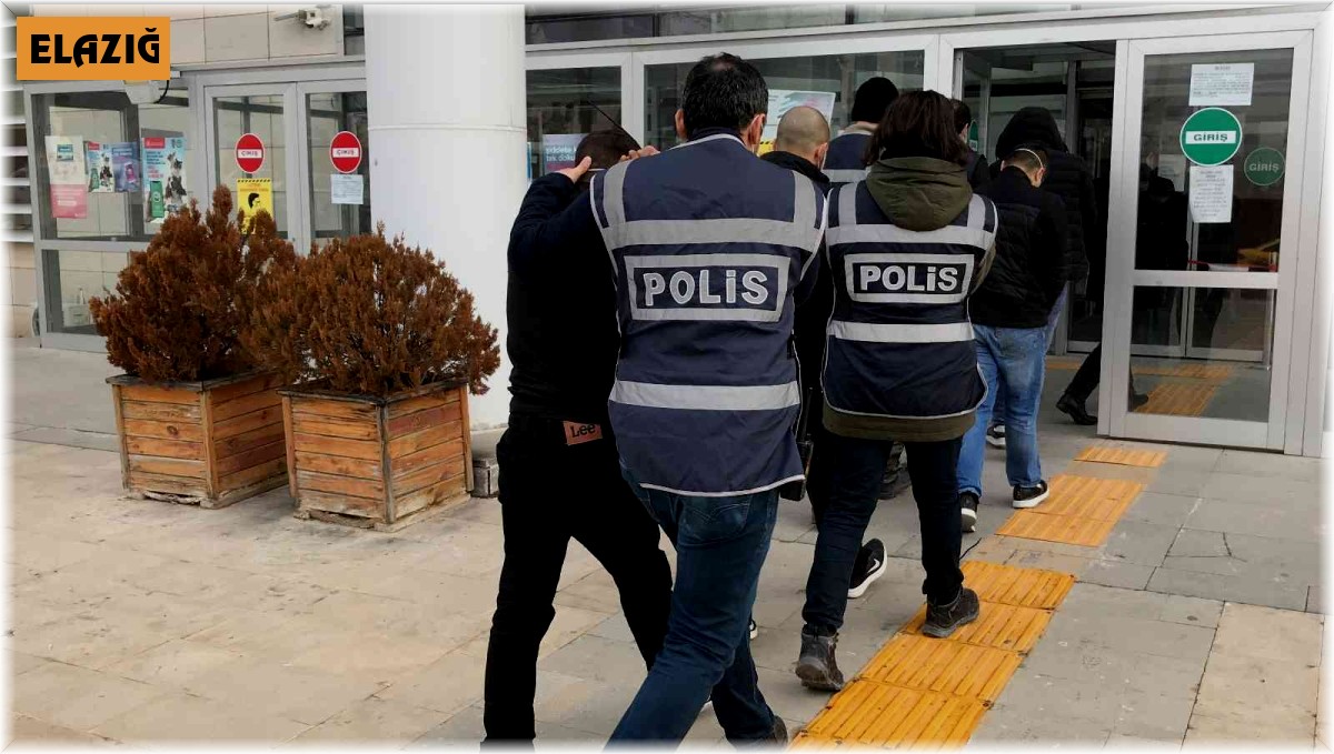 Elazığ'da 38 yıl 8 ay kesinleşmiş hapis cezası bulunan 7 şüpheli tutuklandı