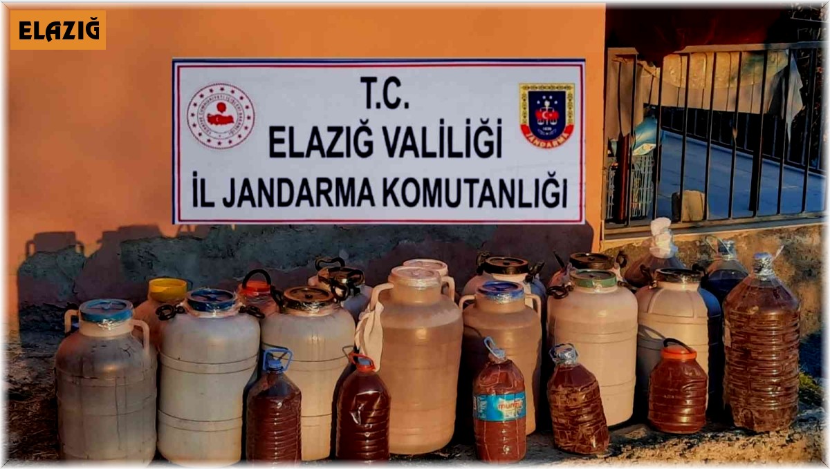 Elazığ'da 395 litre sahte içki ele geçirildi