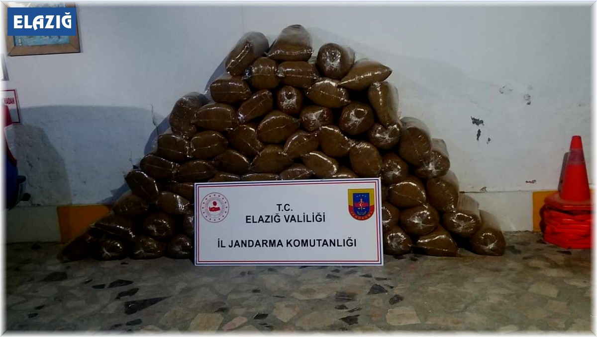 Elazığ'da 408 kilo kaçak tütün ele geçirildi