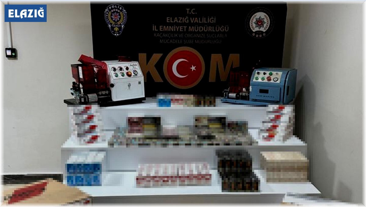 Elazığ'da 53 bin dal kaçak makaron ele geçirildi: 1 gözaltı