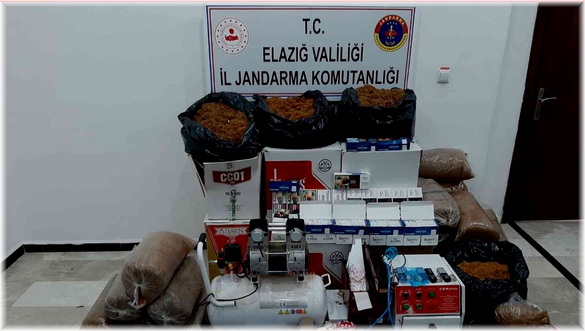 Elazığ'da 60 bin lira değerinde kaçak tütün ürünleri ele geçirildi
