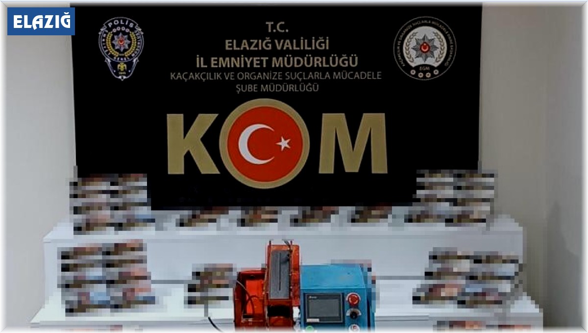 Elazığ'da 61 bin 800 dolu, 32 bin boş makaron ele geçirildi