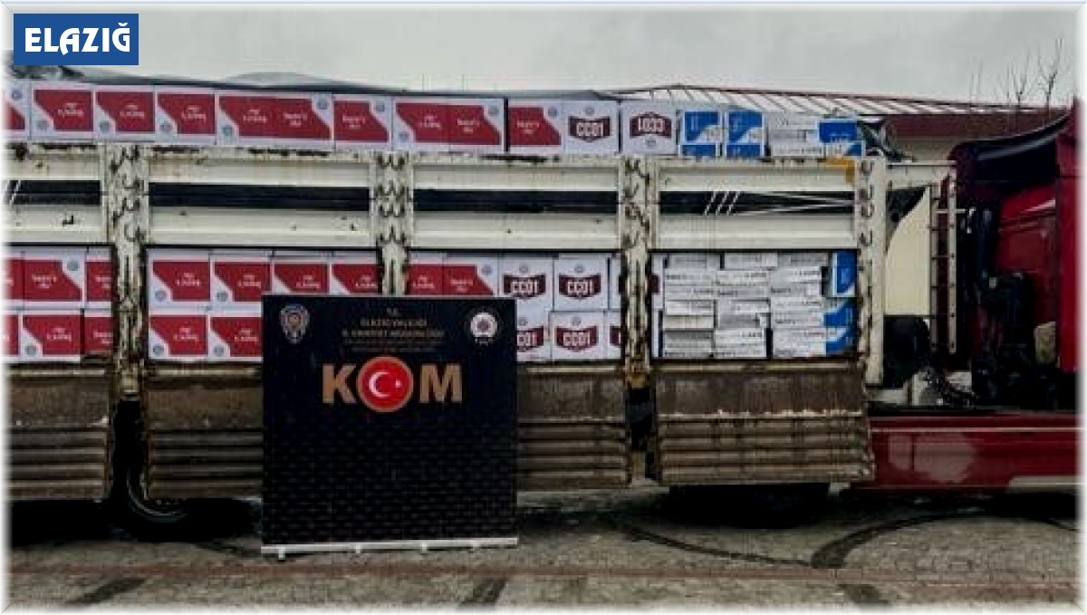 Elazığ'da 6,5 milyon bandrolsüz makaron ve 438 kilo tütün ele geçirildi