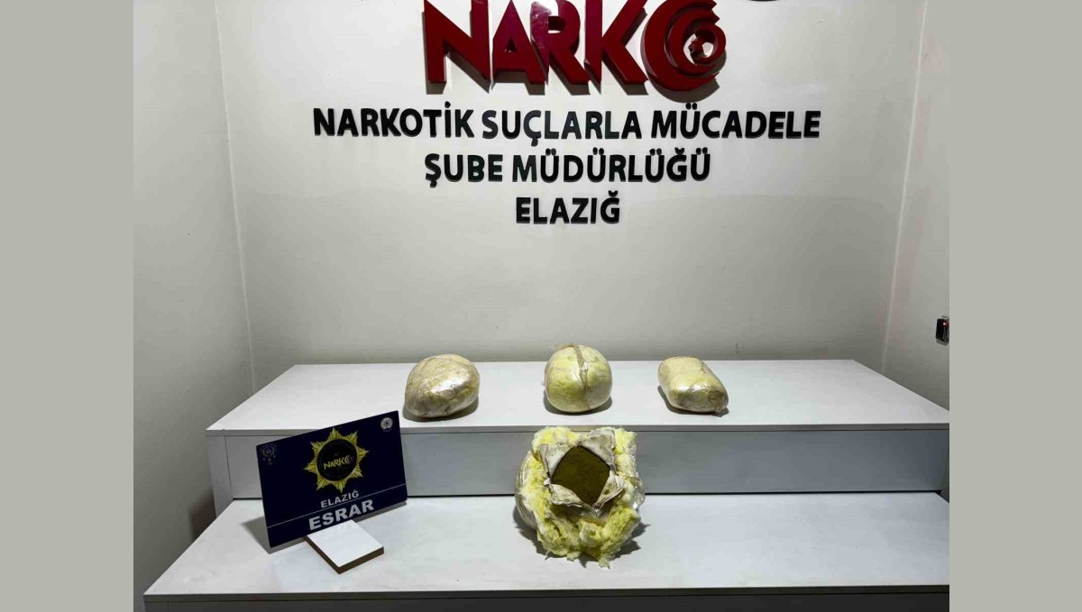 Elazığ'da 7 kilo esrar ele geçirildi: 1 gözaltı